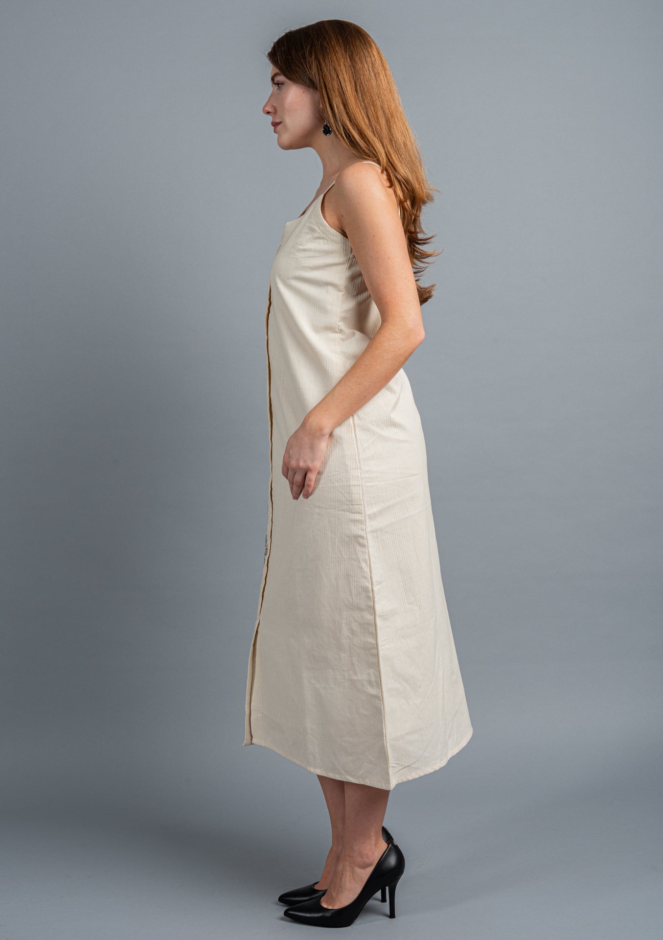 Kantha Embroidered Midi Dress