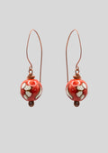 Fierce yet Floral: Crimson Copper Statement Earrings