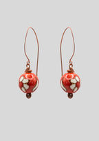 Fierce yet Floral: Crimson Copper Statement Earrings
