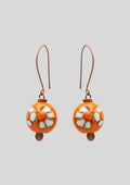 Fierce yet Floral: Orange Copper Statement Earrings