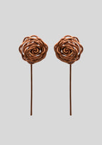 Tangled in Roses: Copper Threader Earrings