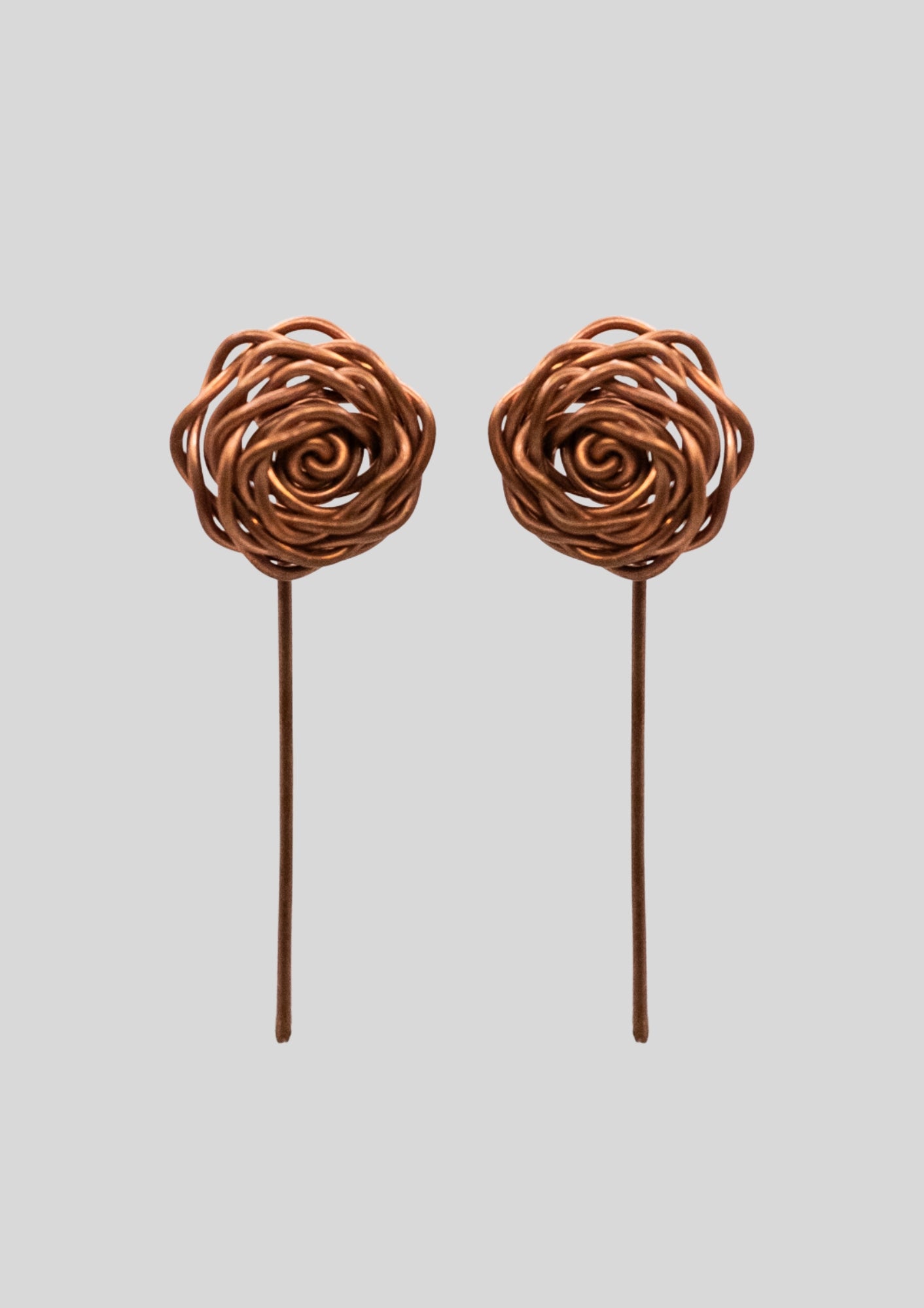 Tangled in Roses: Copper Threader Earrings