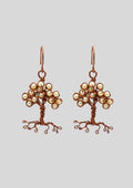 Moonlit Root and Reverie: Copper Dangle Earrings