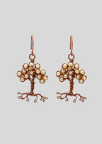 Moonlit Root and Reverie: Copper Dangle Earrings