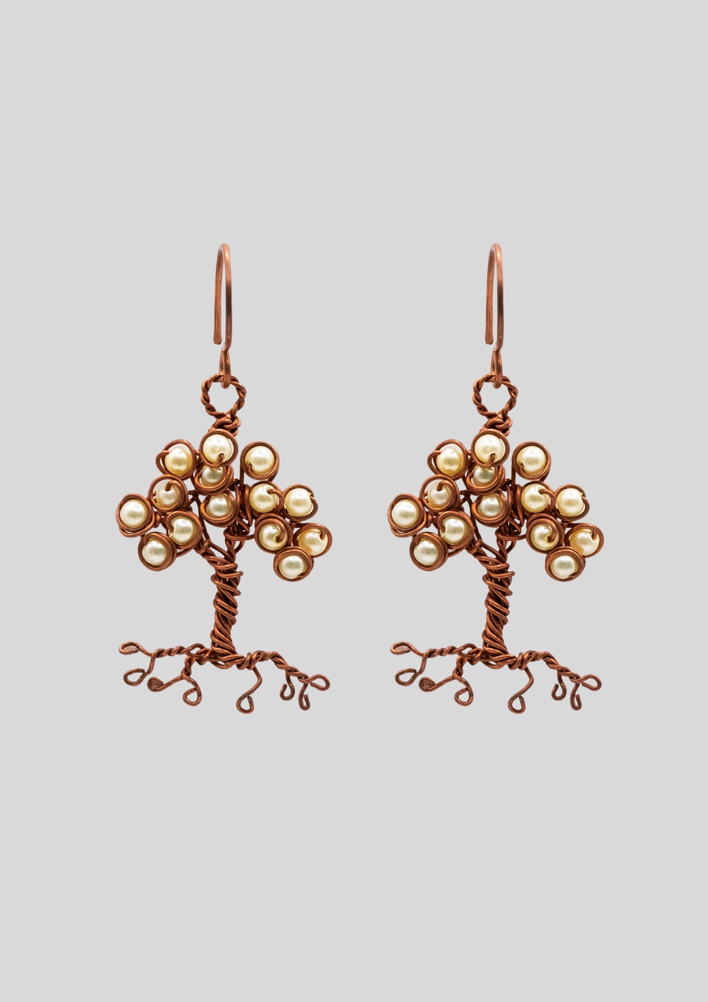 Moonlit Root and Reverie: Copper Dangle Earrings