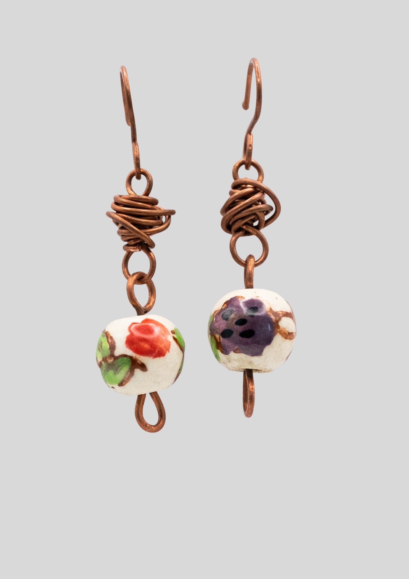 Amongst the Meadows: Copper Dangle Earrings