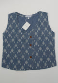 Vaayu Cropped Vest - Denim