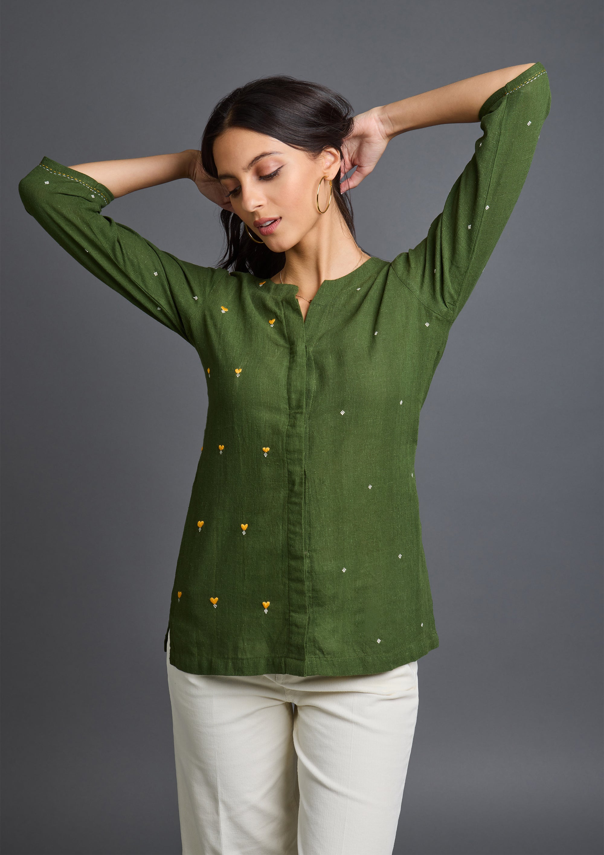 Athena Hand Embroidered Shirt