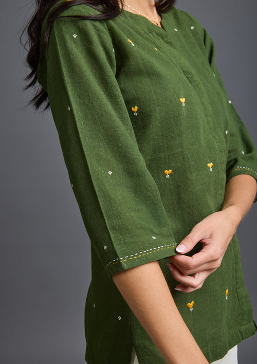 Athena Hand Embroidered Shirt