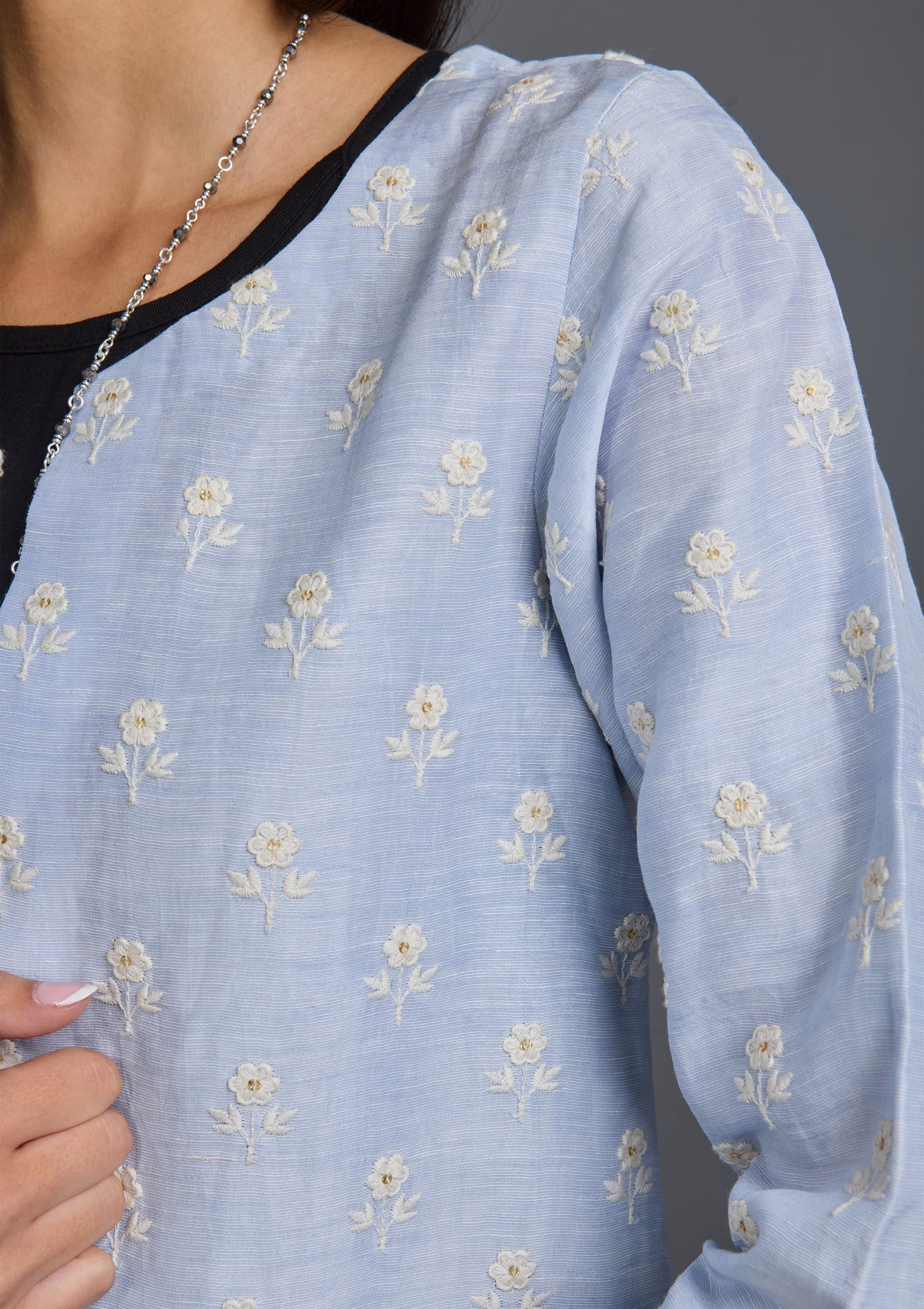 Selene Open Jacket - Azurish Blue