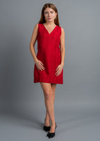 Grishma Shift Dress - Cardinal Red