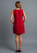 Grishma Shift Dress - Cardinal Red