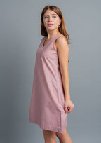 Mitrah Cotton Linen Dress - Blush Pink