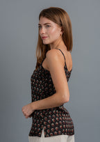 Ajrak Printed Top - Crimson