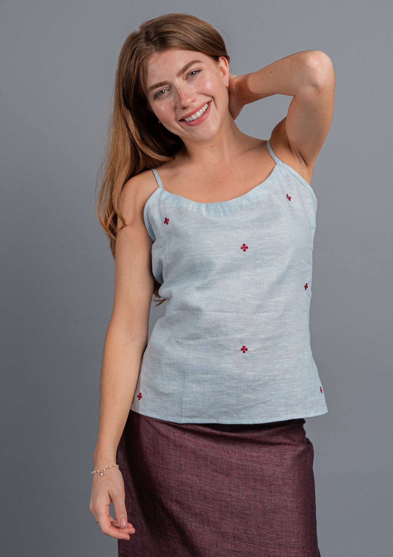 Moolah Embroidered Linen Top