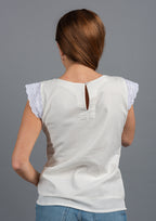 Hamsa Flutter Sleeved Top