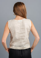 Kalpa Linen Cropped Top