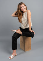 Kalpa Linen Cropped Top