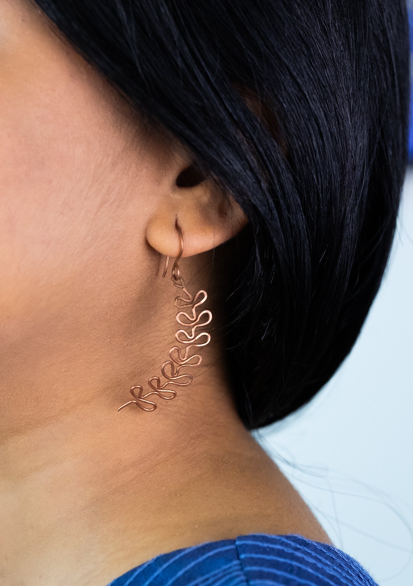 Willow: Copper Dangle Earrings