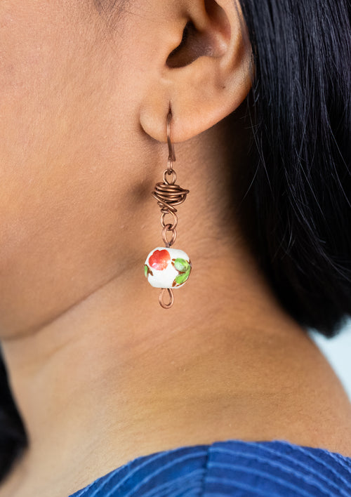 Amongst the Meadows: Copper Dangle Earrings