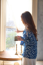 Iris Button Down Shirt - Indigo Vine