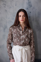 Iris Button Down Shirt - Driftwood Lily