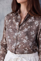 Iris Button Down Shirt - Driftwood Lily