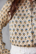 Iris Button Down Shirt - Cream Blossom