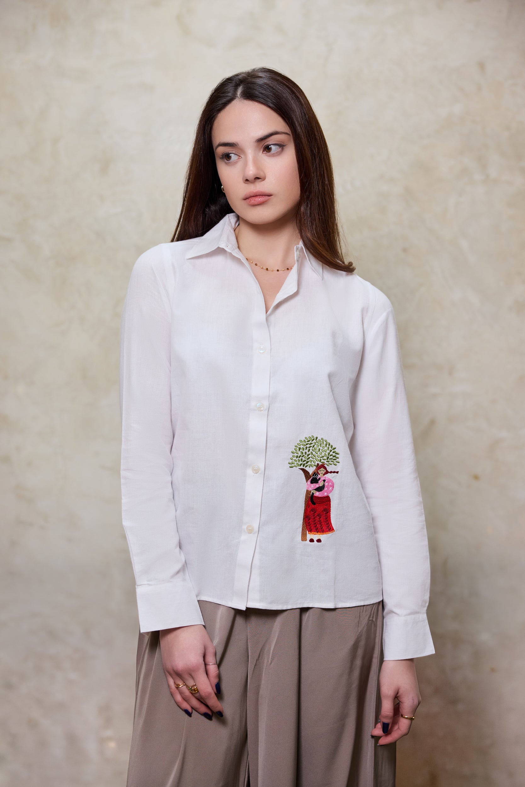 Epiphany Cotton Embroidered Shirt