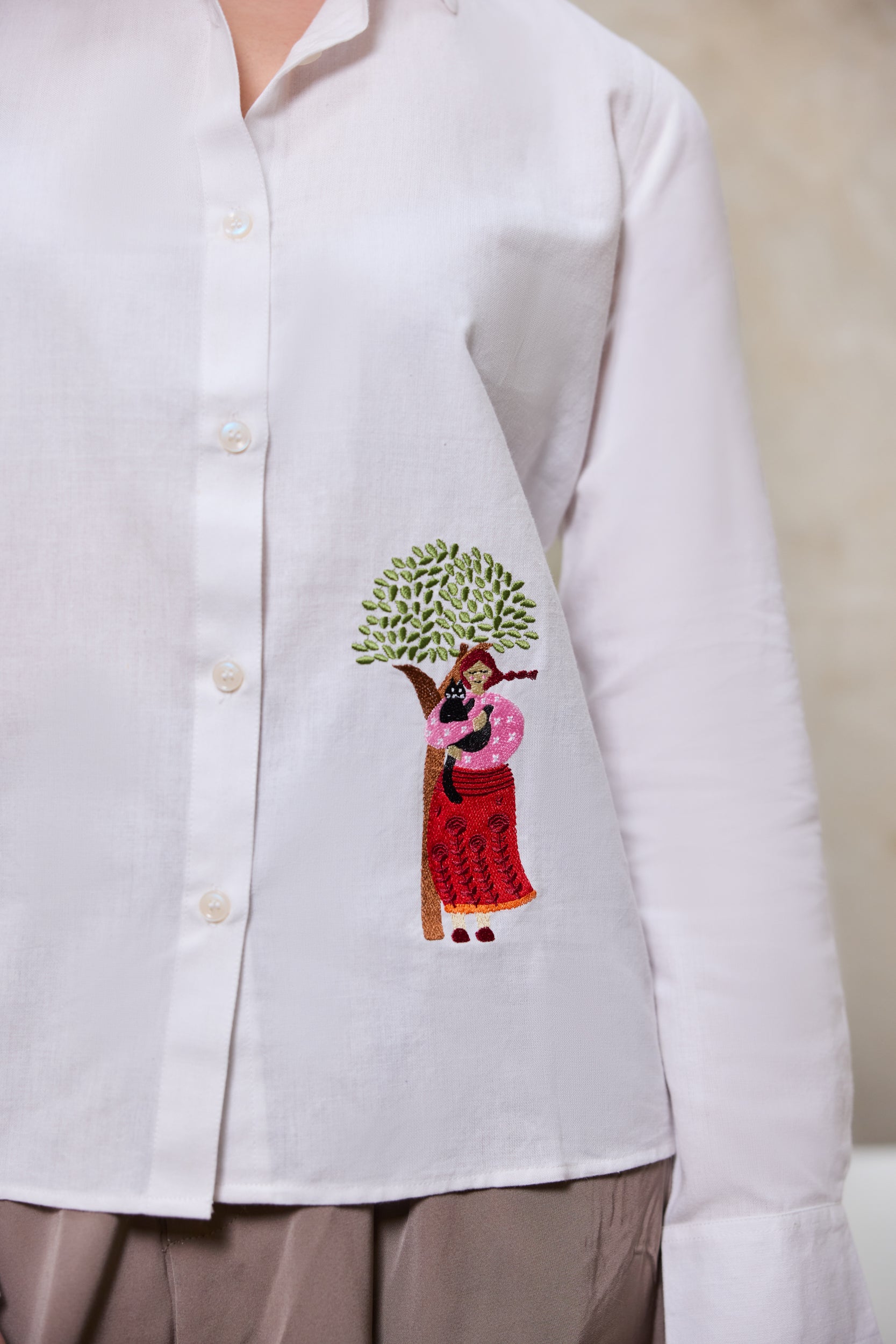 Epiphany Cotton Embroidered Shirt
