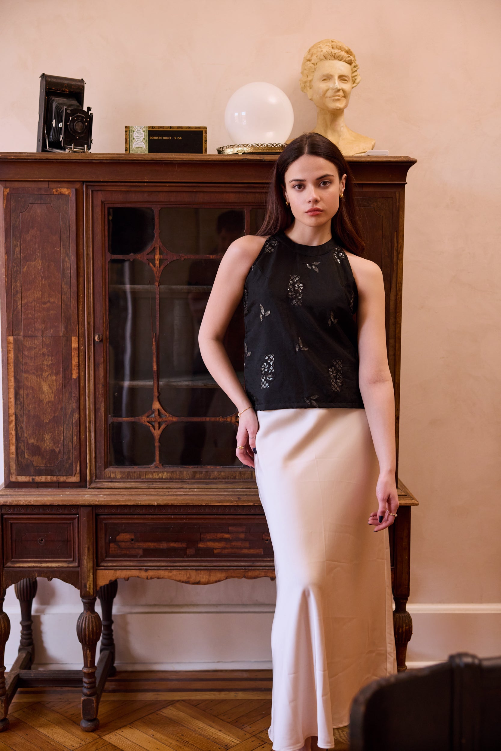 Dalia Halter Neck Top - Noir