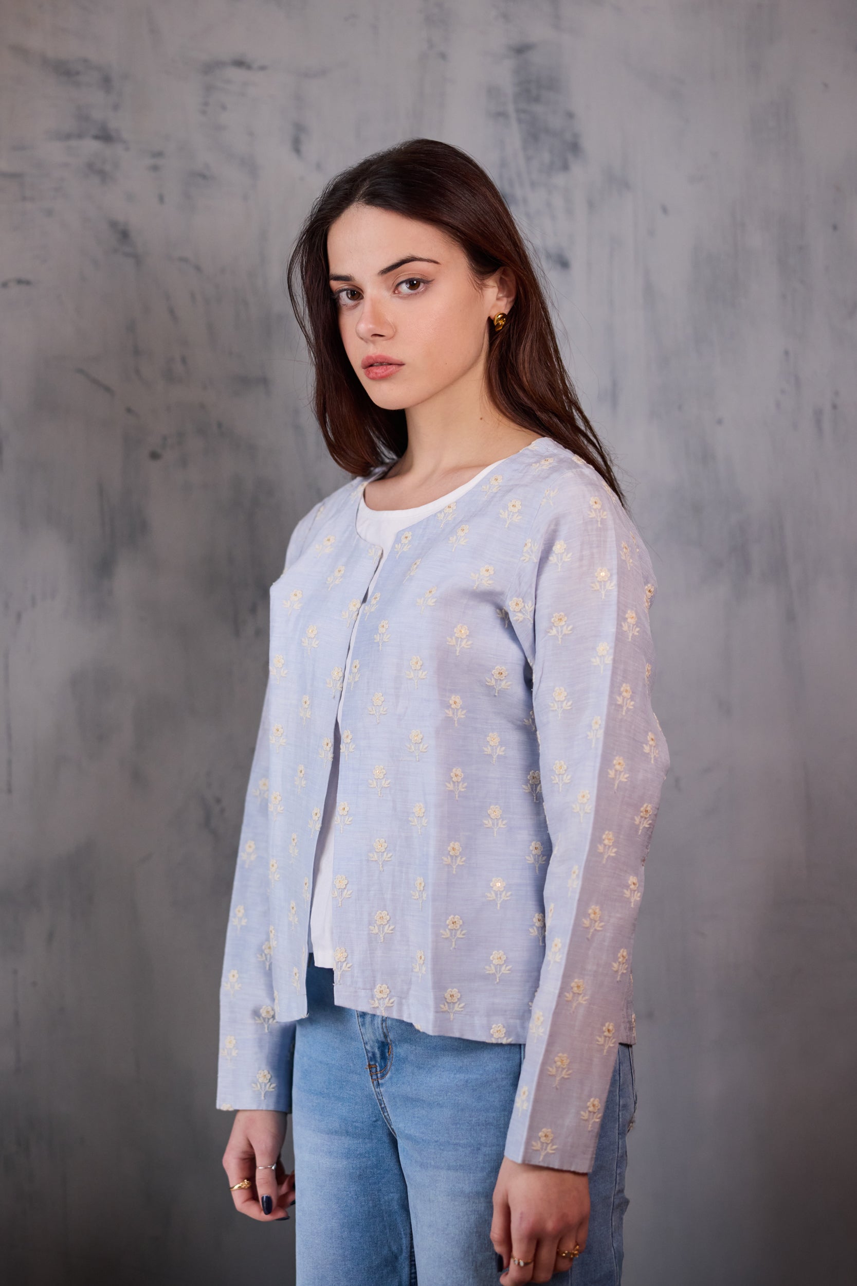 Selene Open Jacket - Azurish Blue